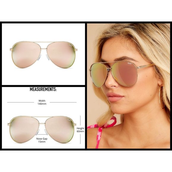 💕QUAY💕 Vivienne Mirror Aviator Sunglasses - Picture 7 of 8